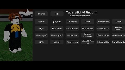 Tubers GUI V1 Reborn - Script require Showcase ServerSide - Roblox exploiting