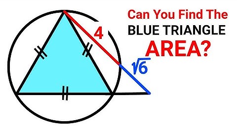 Can you find the Area of the Triangle? (Triangle and Circle) #geometry #maths #mathematics
