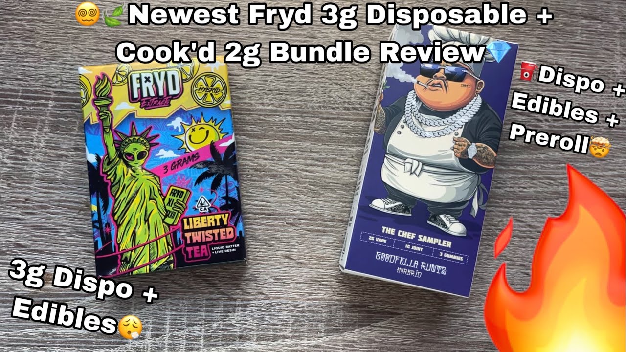 Newest Fryd 3g Disposable + Cook’d Bundle Review🧑‍🍳🍃😵‍💫 (+ Reviewing Joints and edibles included🔥)