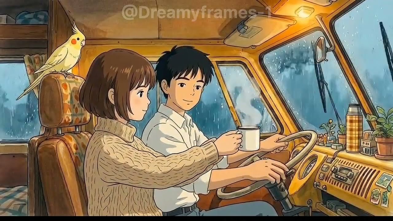 Escaping the City in a Camper Van | Ghibli-Style Dream Life Under the Stars