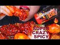 ASMR FRIED CHICKEN + SPICY FIRE SAUCE SAMYANG NUCLEAR + SPICY RICE +  GREEN CHILLI + EGG |  咀嚼音 | 먹방