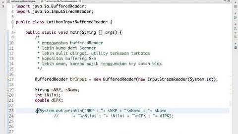 Latihan BufferedReader pada Java - Dasar Pemrograman IF UNPAS