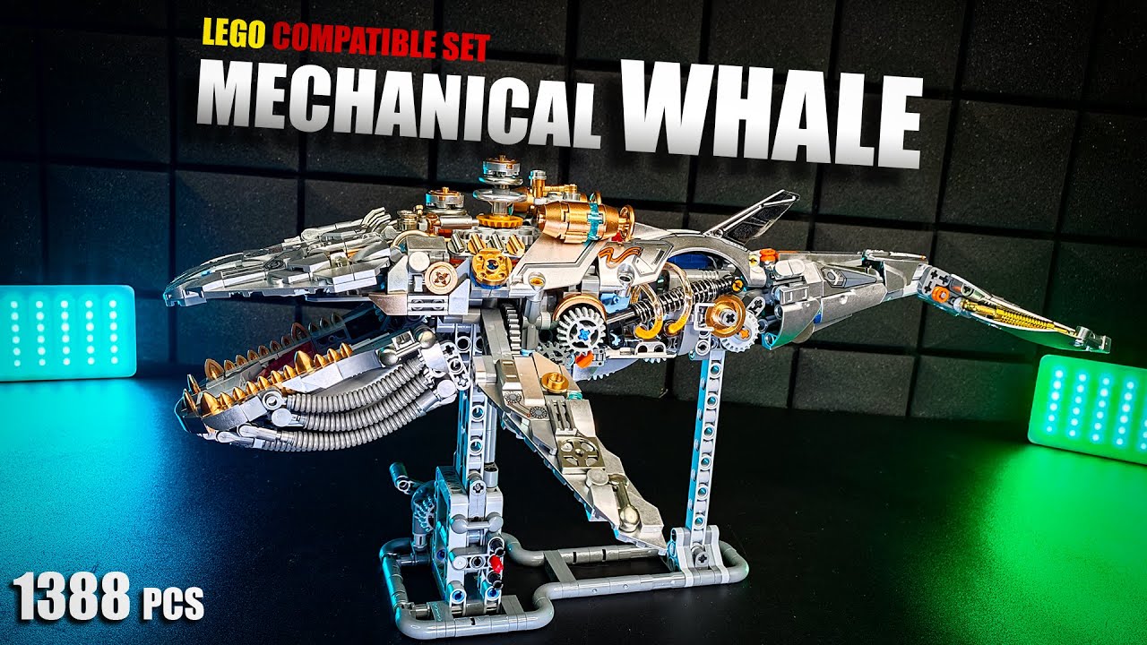 建国殿熊 Mechanical Robo Whale Lego Compatible Set, with Backlight #13059