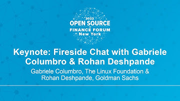 Keynote: Fireside Chat with Gabriele Columbro, The Linux Foundation & Rohan Deshpande, Goldman Sachs