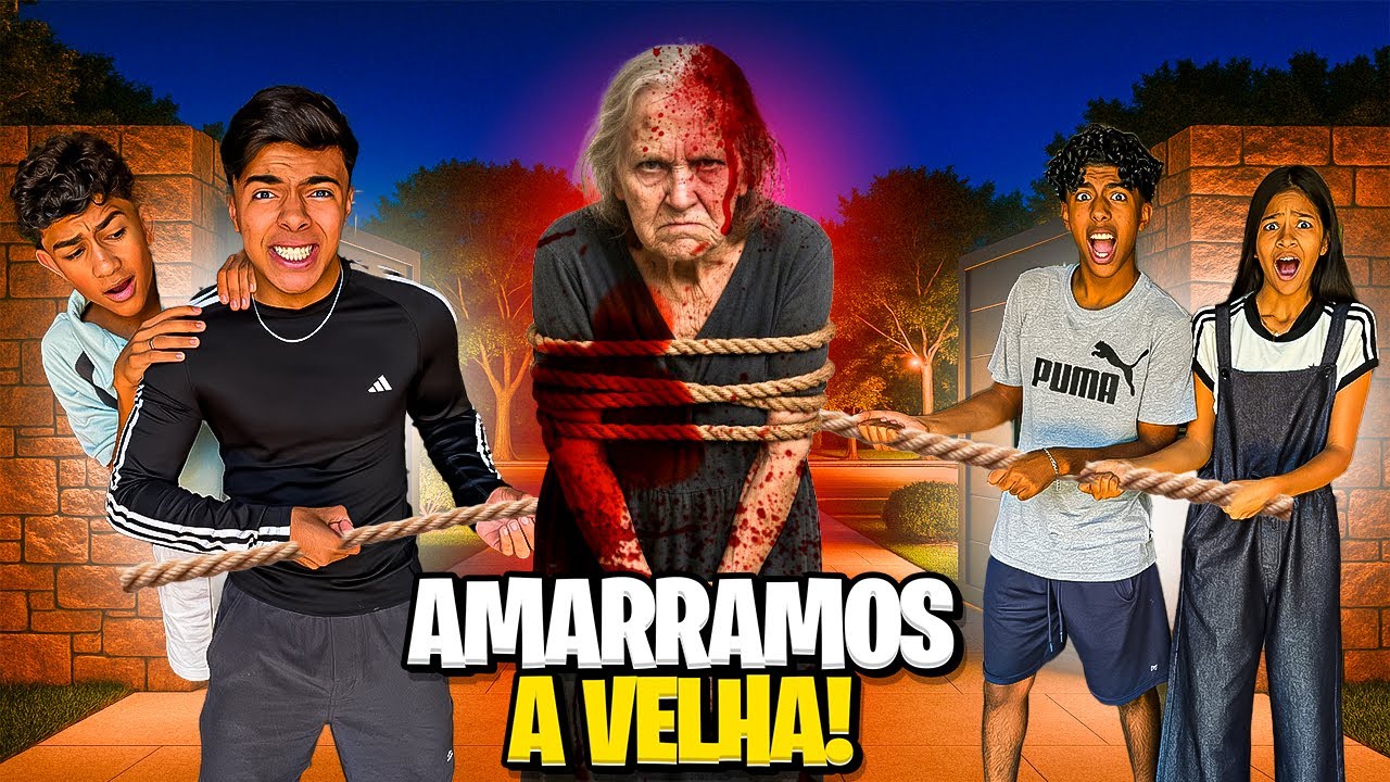AMARRAMOS A VELHA ASSUSTADORA MAS DEU RUIM! *ela nos prendeu😱😰