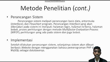 SPK seleksi siswa berprestasi menggunakan metode Multifactor Evaluation Process