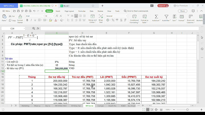 Bảng excel tính kỳ thanh toán tiền hàng năm 2024