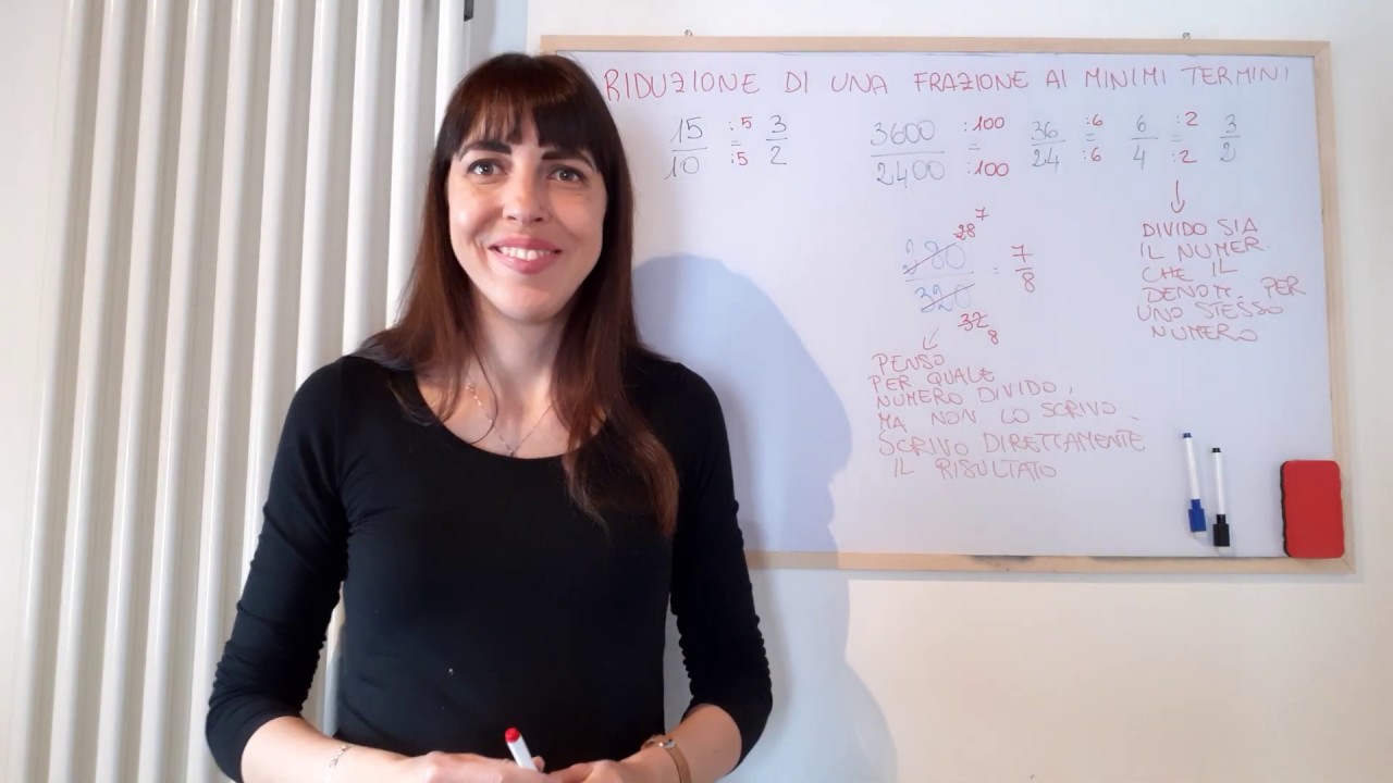 Riduzione di una frazione ai minimi termini (classe prima)