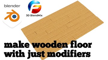 How to Make Wooden Floor in Blender Using Only MODIFIERS (No Modeling!)