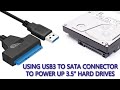 SATA to USB power up 3.5" Hard Drives