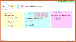 Implicit Differentiation Homework 33 example 3