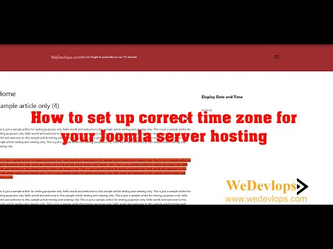 How to set up correct time zone for your Joomla server hosting