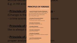 7 Principles of Forensics 🧬