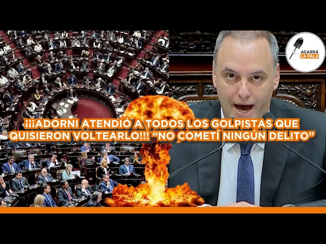 ADORNI CRUZÓ EN EL CONGRESO A KUKAS Y ZURDOS GOLPISTAS QUE QUIEREN SU RENUNCIA: “NINGÚN DELITO”