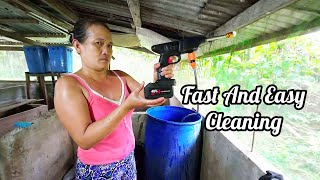 Pig Farming: This MACHINE Makes Cleaning So easy / Caring For Chickens