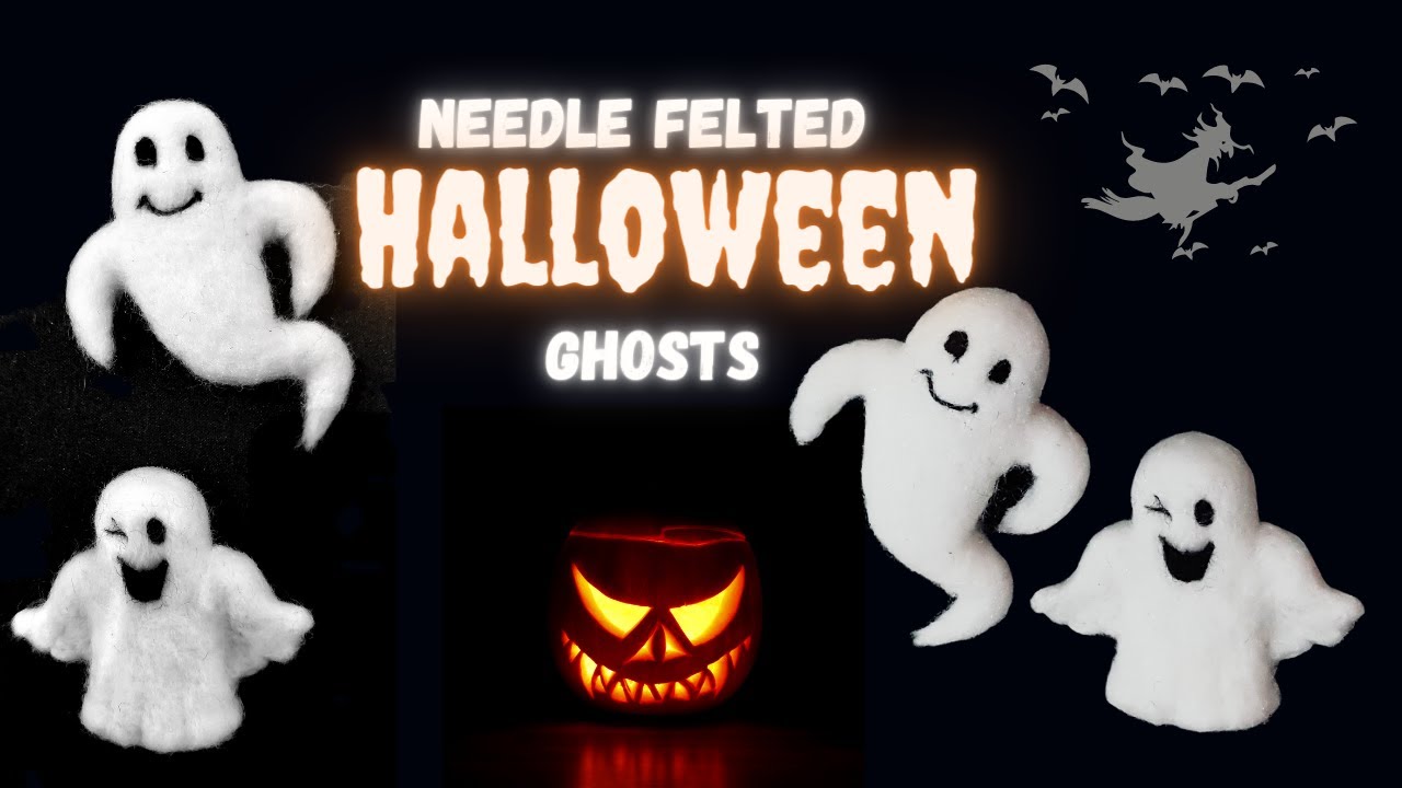 Halloween DIY decorations 2022/Needle felted Halloween decorations/How to make Halloween Ghost