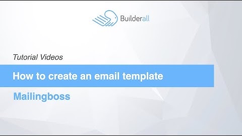How to create an email template