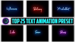 Top 25 alight Motion Text Animation Presets Alightmotion Preset Download 