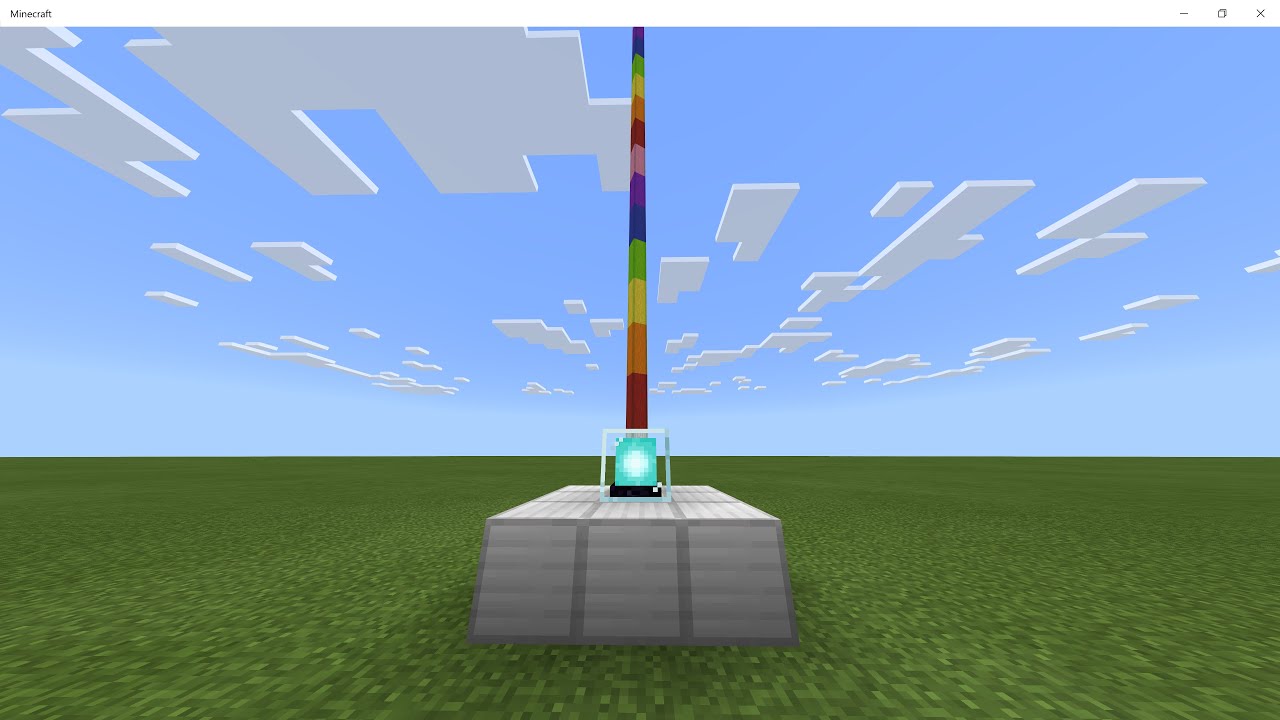 How to make a rainbow beacon in Minecraft - YouTube