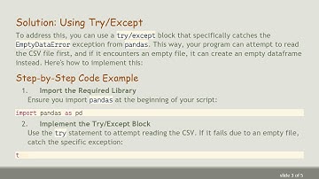 How to Handle Empty CSV Files in Python with pandas
