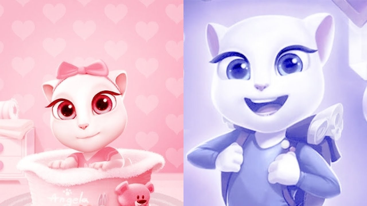 My talking angela🌈Little Angela VS Big Angela!😉🎀⭐ BABY VS ADULT SIZE