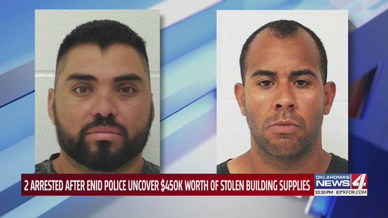 2 arrested after Enid police uncover $450,000 worth of stolen building ...