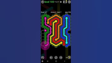 How To Solve Flow Free Hexes Extreme Pack 2 Level 105 11x11 Board Walk Through Solution Walkthrough