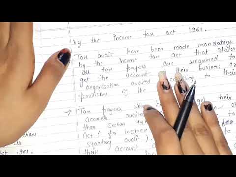 MEANING OF TAX AUDIT|CHAPTER-16|PART -113|TAX AUDITING |AUDITING |HANDWRITTEN NOTES ||||