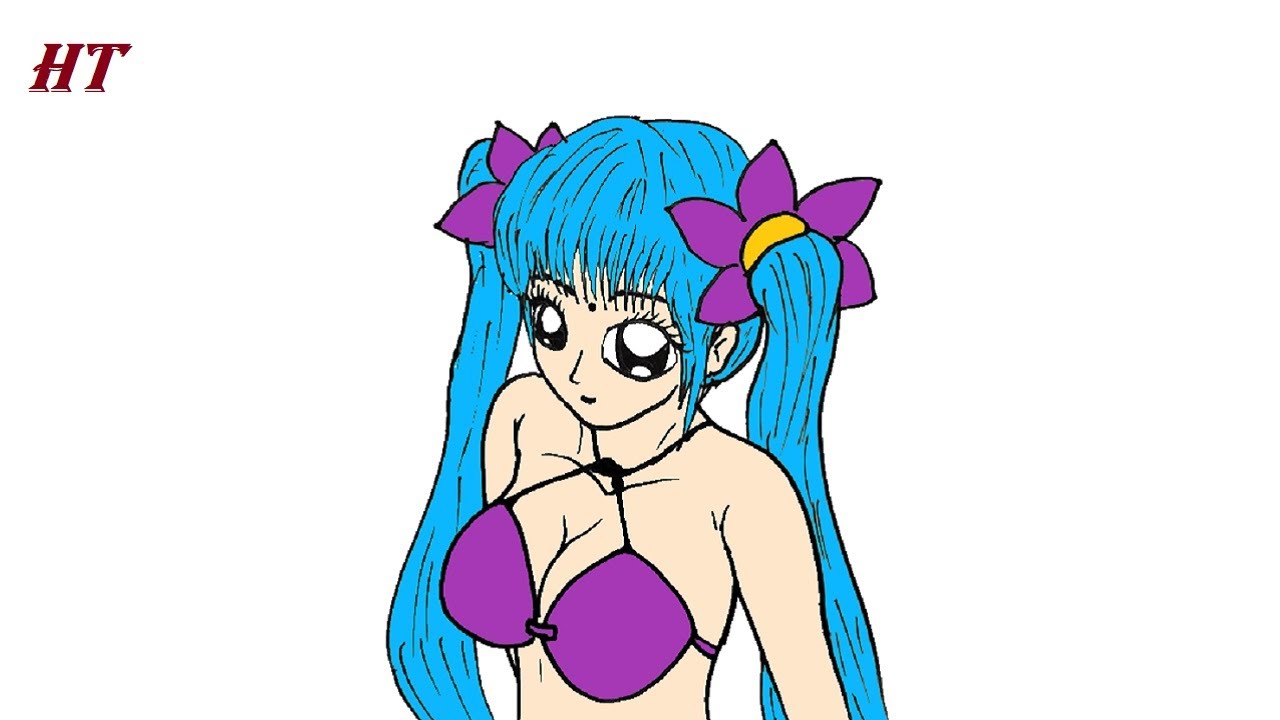 How to draw a cute anime Girl YouTube