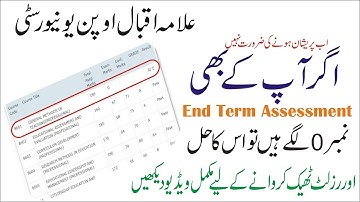 END TERM ASSESSMENT RESULT ISSUE SOLUTION || ETA SHOWS 0 MARKS IN RESULT || ETA SHOWS  R/W IN RESULT