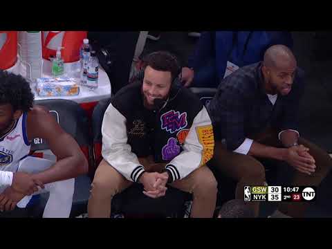 Steph curry's sideline interview a year later in msg | december 20, 2022