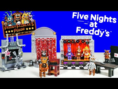 FIVE NIGHTS FREDDYS LEGO STYLE CONSTRUCTION SETS ! || FNAF Mcfarlane || Konas2002 - YouTube