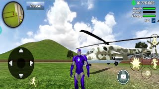 Super Iron-Man Rope Hero Vegas Crime Simulator - Rescue Truck Taking Down The Fire Android#2Gameplay screenshot 3