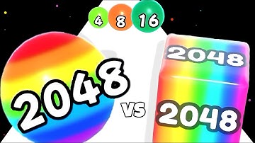 Ball Run 2048 Vs Jelly Tube Run ( Slide Run ) = Math Games Challenge in MAX LEVEL