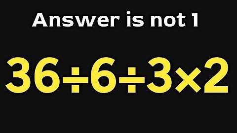 36÷6÷3×2 = ❔ \ Is your math brain ready for this challenge \ Simplify PEMDAS rules question