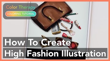 Coloring Tutorial: How to Create High Fashion Illustration with Color Therapy App