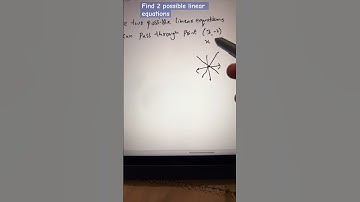 Find 2 linear equations that pass through a given point #algebra #mathtrick #youtubeshorts#math
