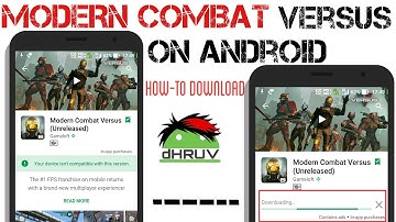 Modern combat versus on Android gameplay & how to download