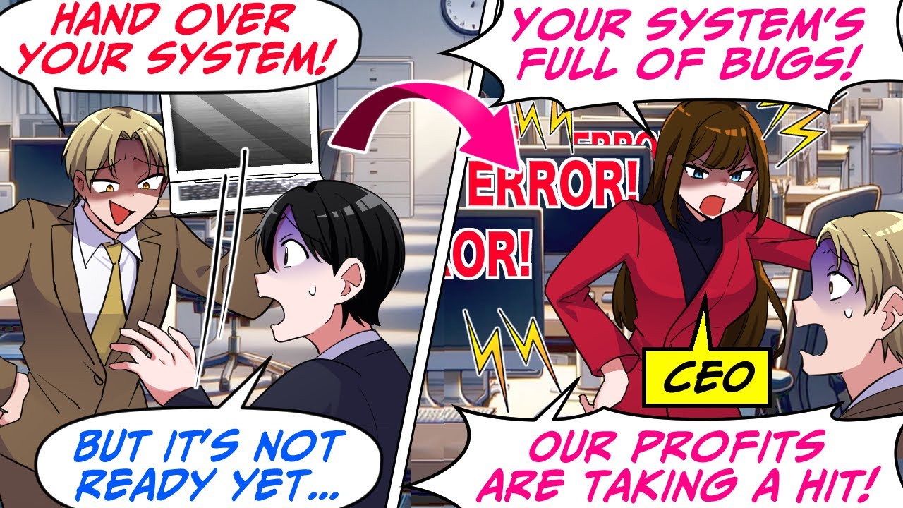 My Boss Stole My Unfinished System and Launched It, But It Was Full of Bugs…[RomCom Manga Dub]