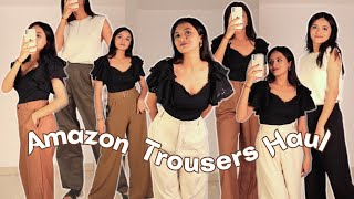 The best trousers from Amazon | *HUGE* Wide Leg Trouser Haul || Anshika Soni