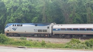 3 Amtrak & 1 VRE At Burke & Rippon