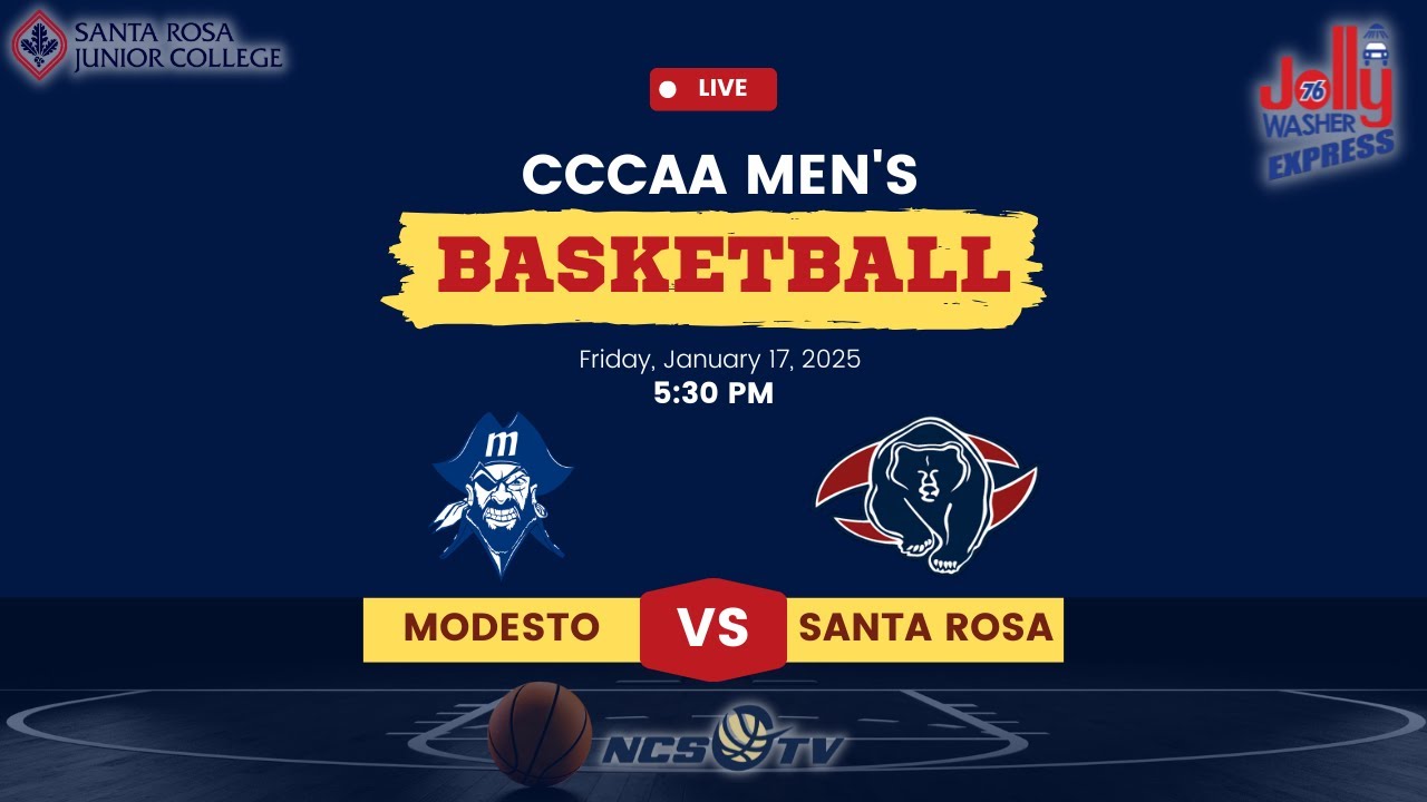 Modesto vs Santa Rosa Junior College Men's Basketball LIVE 1/17/25
