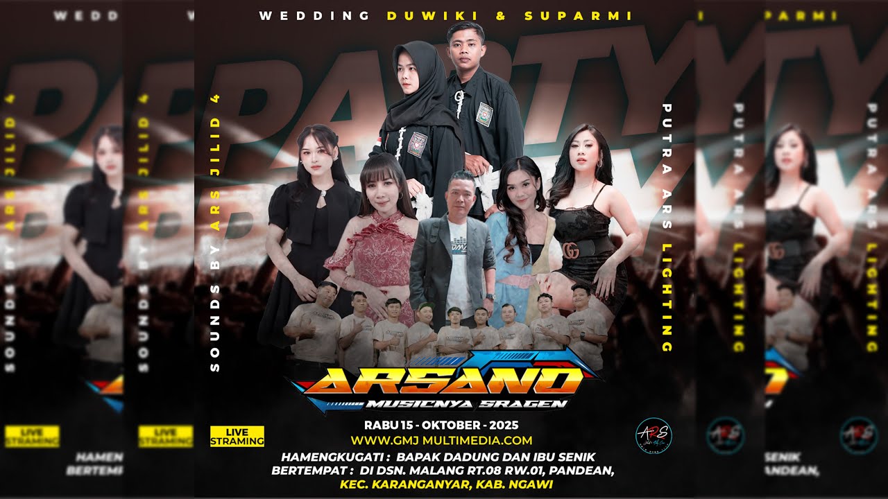 🔴Live ARSANO MUSIC || Wedding Duwiki & Suparmi || ARS Audio Jilid4 || PUTRA ARS Ligting || GMJ Media