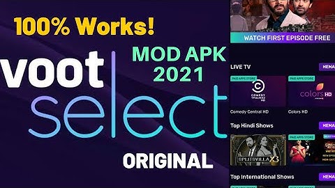 Voot Select Free Premium Subscription | How to get Voot Select MOD APK 2021 - Original Works 100%