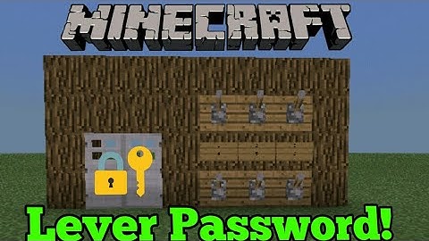 √How to make LEVER PASSWORD DOOR in Minecraft Pe