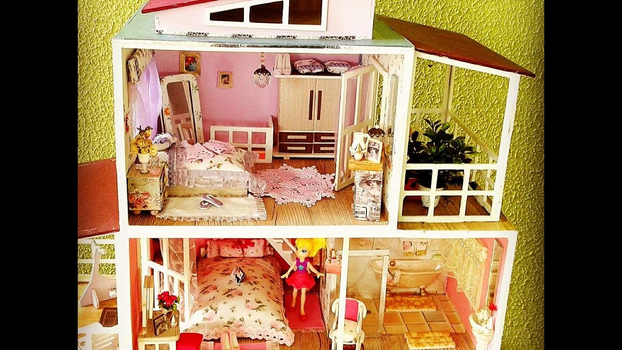 VAMOS BRINCAR DE CASINHA DE BONECAS - MUITOS MÓVEIS E MINIATURAS