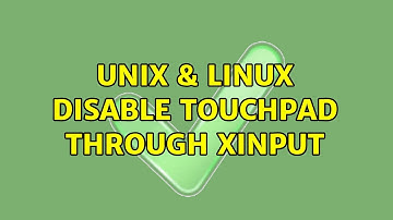 Unix & Linux: disable touchpad through xinput