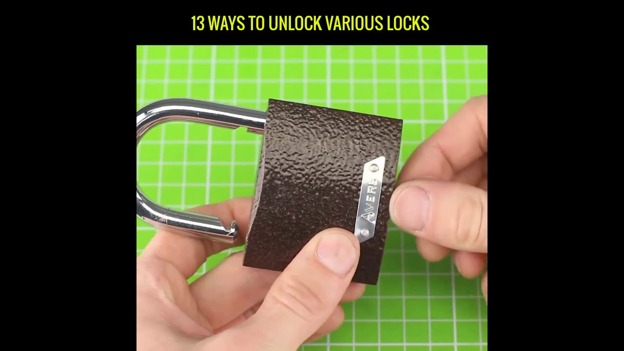 13 WAYS TO UNLOCK VARIOUS LOCKS. This is for legal use only! YouTube