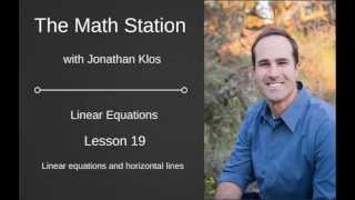 Linear Equations Lesson 19   Horizontal Lines