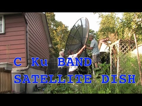 C Ku 밴드 위성 접시 설정 2 부 접시, LNB, 액추에이터 설정
